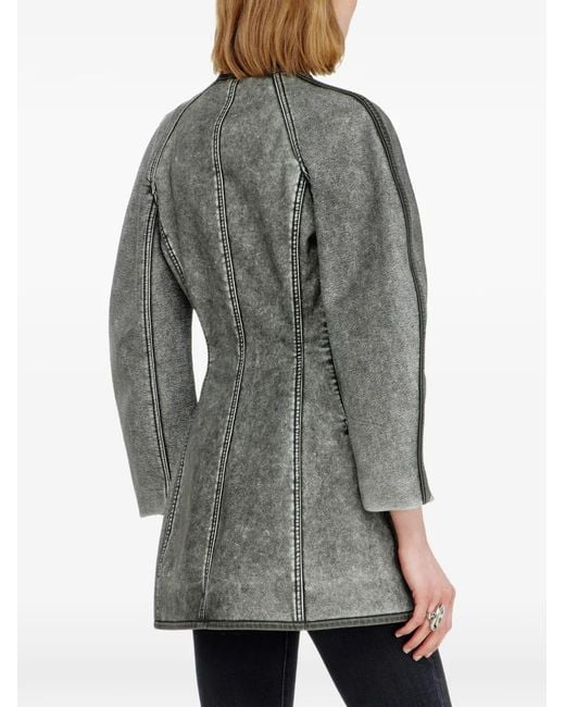 DIESEL Gray Cardigan Jacket With Cocoon Sleeves