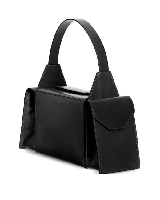 Merryl Tielman Black Barbara Leather Shoulder Bag