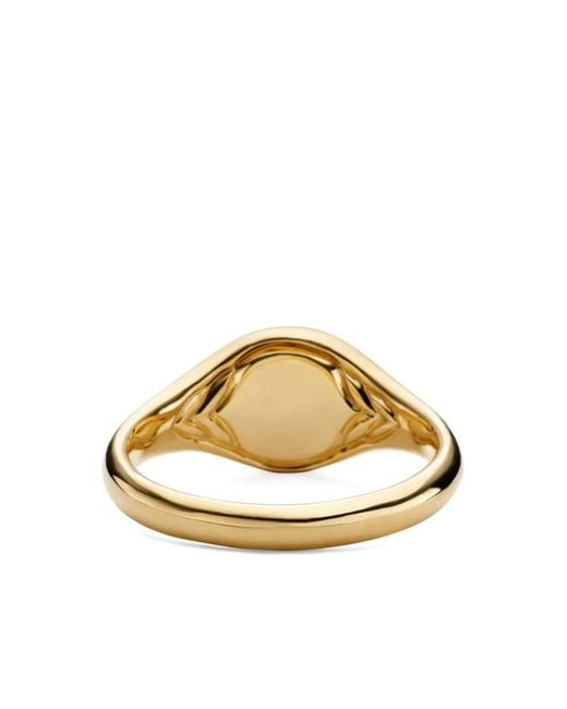David Yurman Metallic 18Kt Cable Collectibles Starset Diamond Pinky Ring (7Mm)