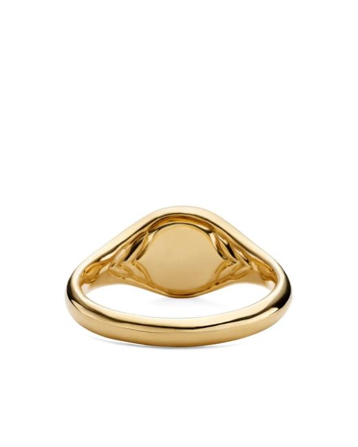 David Yurman Metallic 18Kt Cable Collectibles Starset Diamond Pinky Ring (7Mm)