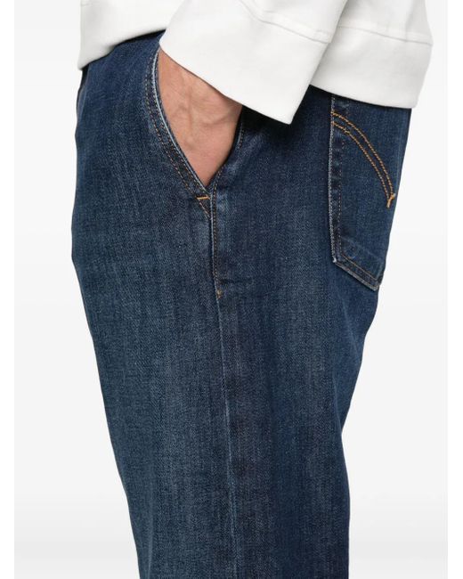 Dondup Blue Five-Pocket Cotton Jeans for men