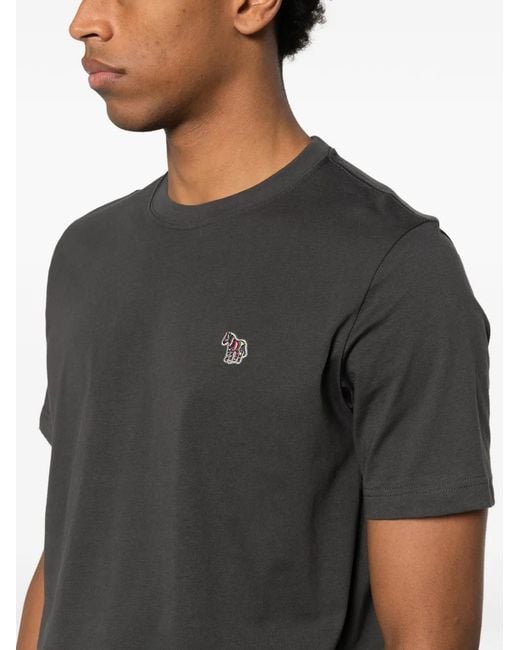 Paul Smith Black Zebra-Print T-Shirt for men