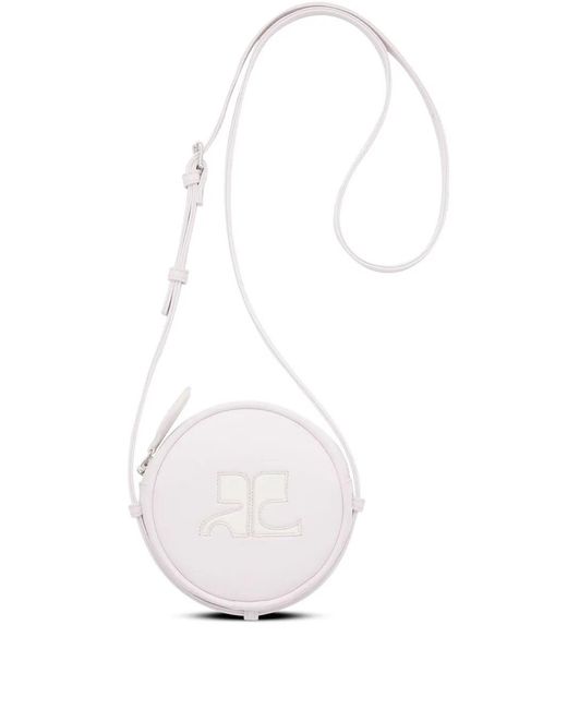 Courreges White Reedition Circle Leather Bag