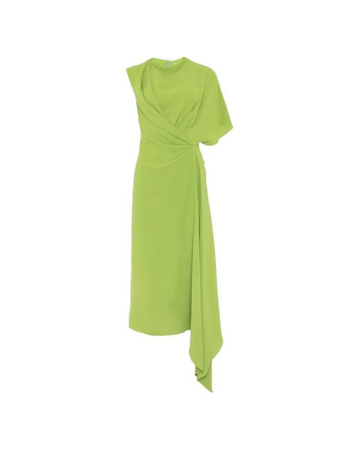 Roksanda Green Elva Draped Midi Dress