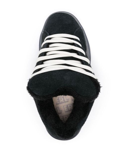 ERL Black Suede Skate Sneaker Leather Shoes for men