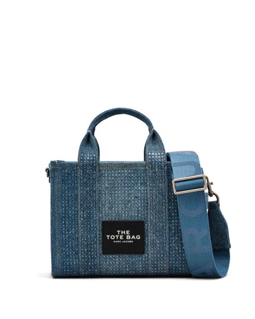 Marc Jacobs Blue The Small Crystal Denim Tote Bag
