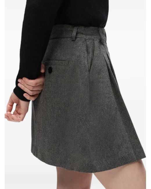 Karl Lagerfeld Gray Pleated Mini Skort