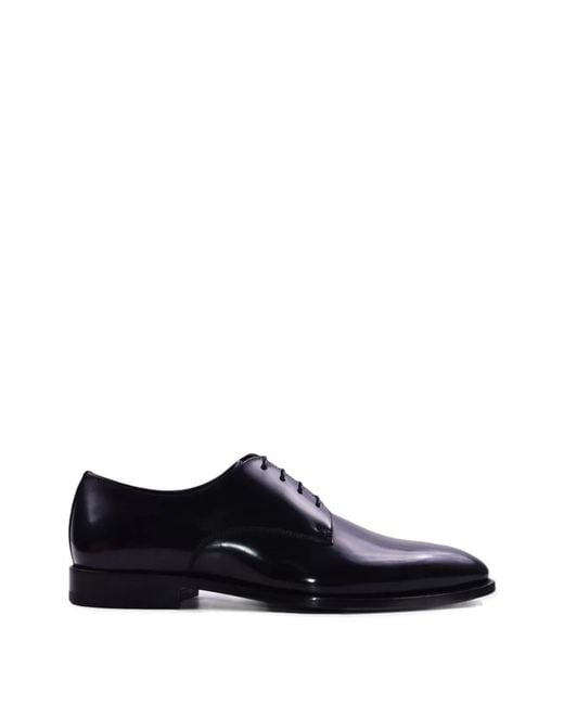 Doucal's White Tapered Leather Lace-Up Shoes for men
