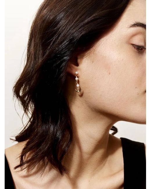 SOFIA ZAKIA Metallic 14Kt Serena Pearl-Drop Single Earring
