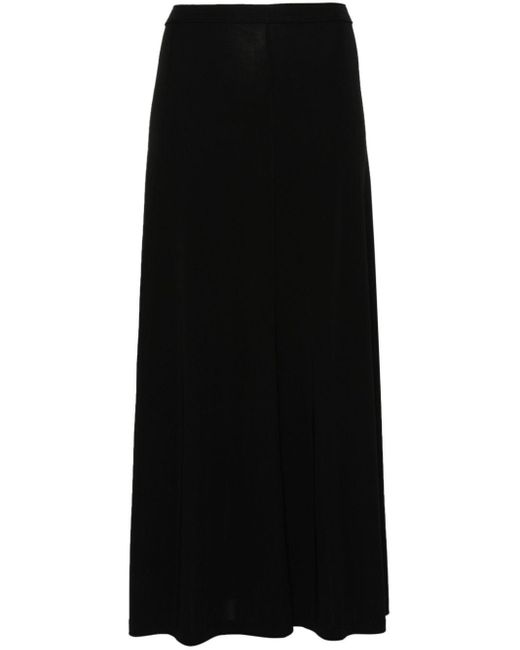 Jupe mi-longue à taille haute Totême  en coloris Black