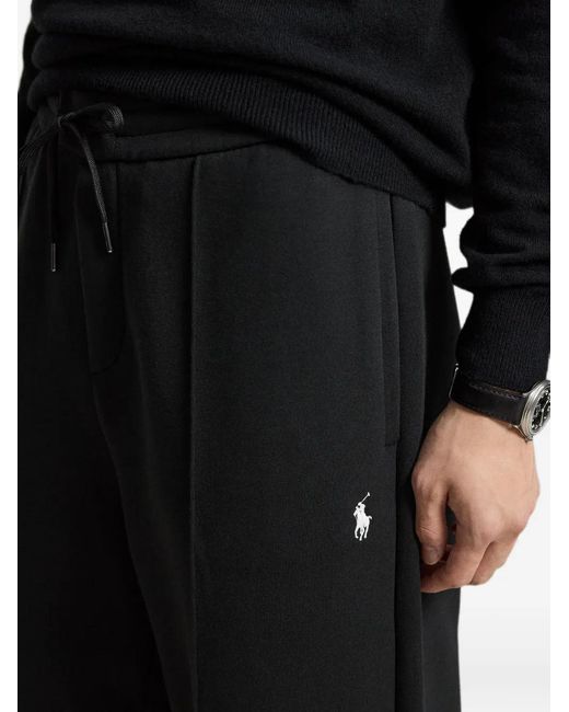 Polo Ralph Lauren Black Logo-Embroidered Track Pants for men
