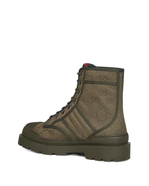 Gucci Green Lug-Sole Boots for men