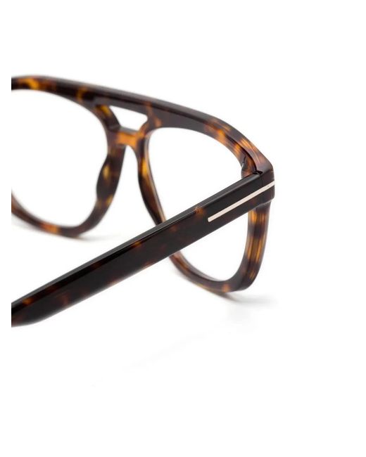 Tom Ford Brown Tortoiseshell-Effect Glasses for men