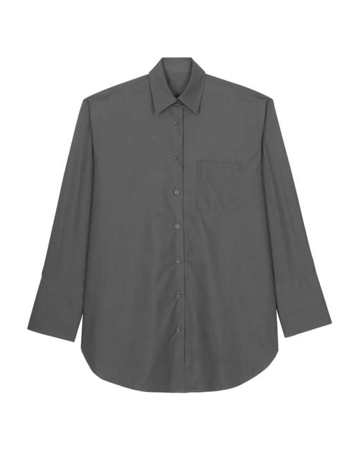 Frankie Shop Gray Pocket Helena Shirt