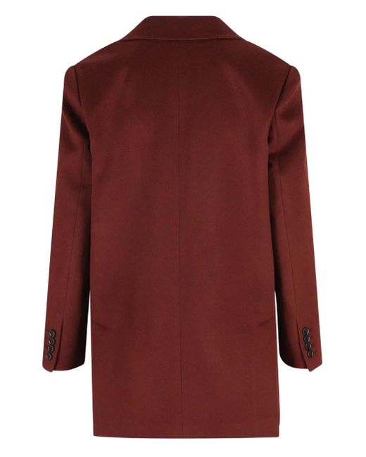 Max Mara Red Single-Breasted Camel Blazer