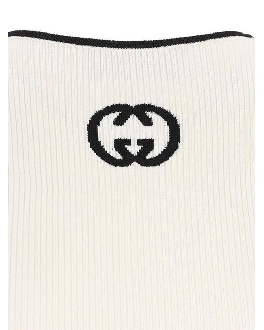 Gucci Gray Ribbed Tank Top