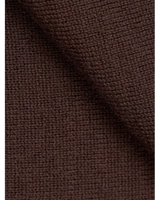 Universal Works Brown Button-Down Merino Wool Sweater for men