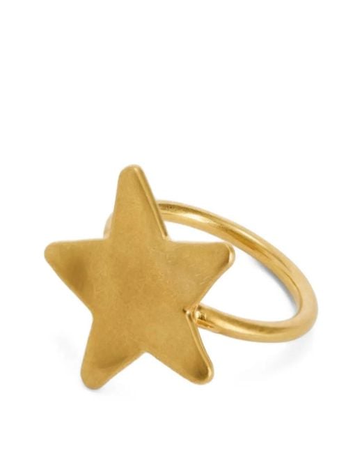 Jil Sander White Star-Motif Ring