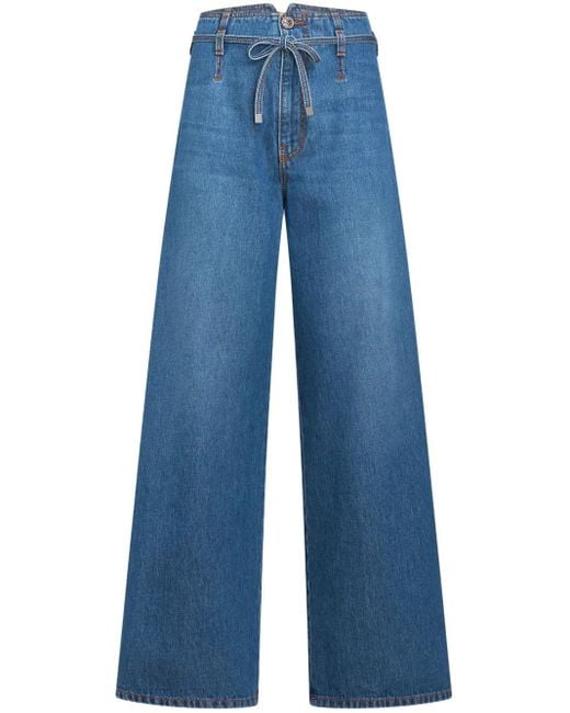 Wide Jeans Etro de color Blue