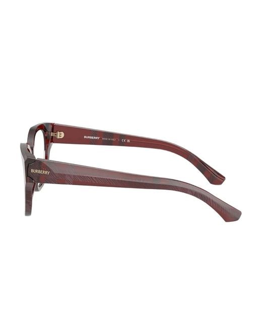 Burberry Red Check-Pattern Glasses