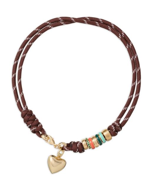 Roxanne Assoulin Metallic Happy Cord Heart Necklace