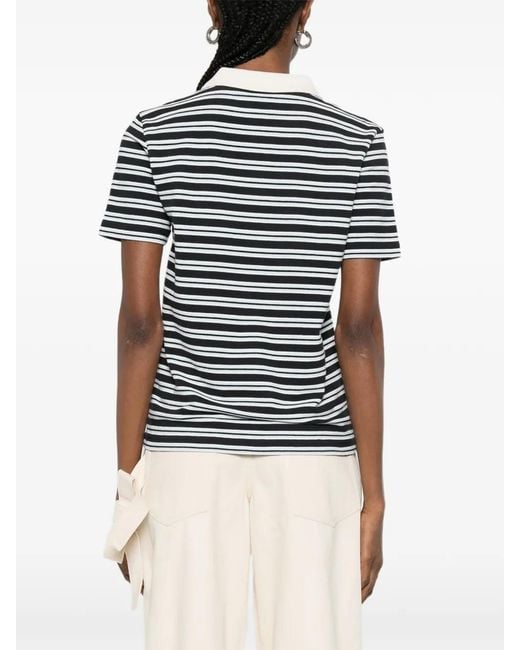 A.P.C. Blue Striped Pocket Polo
