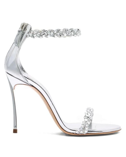 Sandali A Stiletto Starsway Con Cristalli 100Mm di Casadei in White