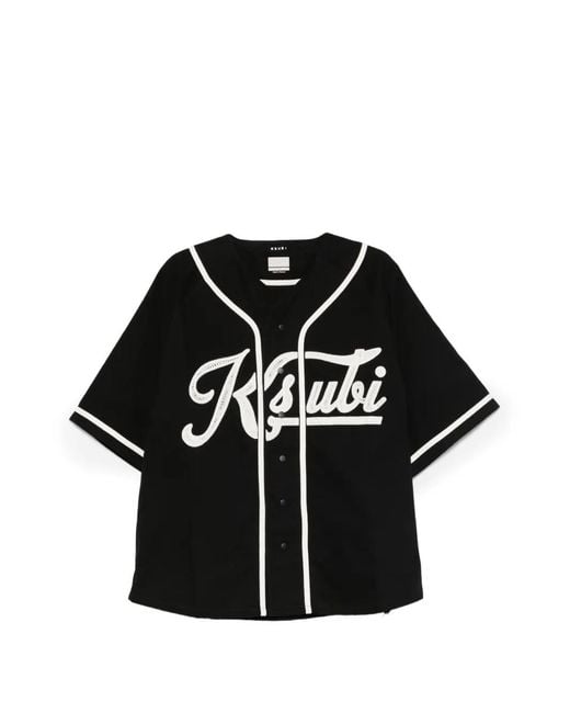Ksubi Black Outfield Ss Button Logo T-Shirt for men