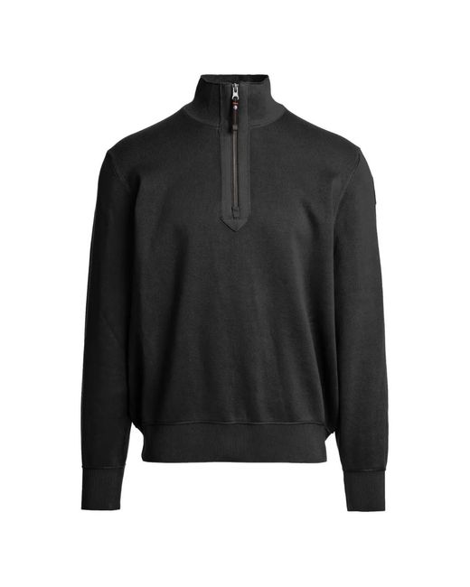 Parajumpers Black Basic Scoe Half-Zip Sweater for men