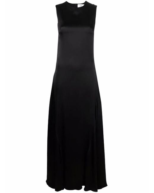 AMI Black Sleek Sleeveless Maxi Dress With Flowing Silhouett