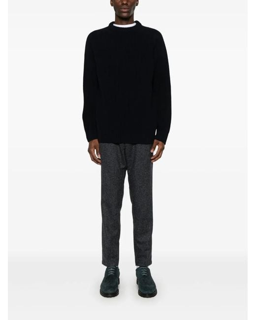 Closed Blue Chunky Knit Raglan Sweater for men