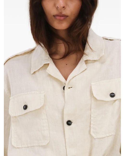 Fortela Natural Bonnie Epaulettes Pocket Shirt