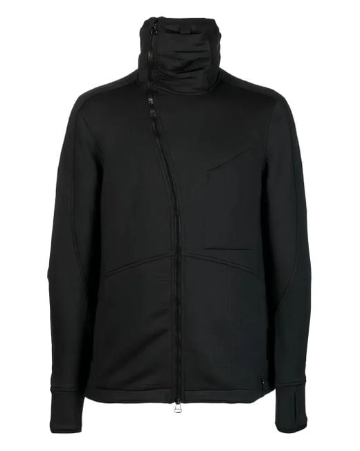 Asymmetric zip-fastening jacket Maharishi de hombre de color Black