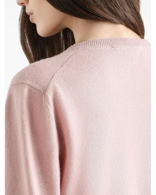 Dolce & Gabbana Pink Buttoned Lace Cardigan