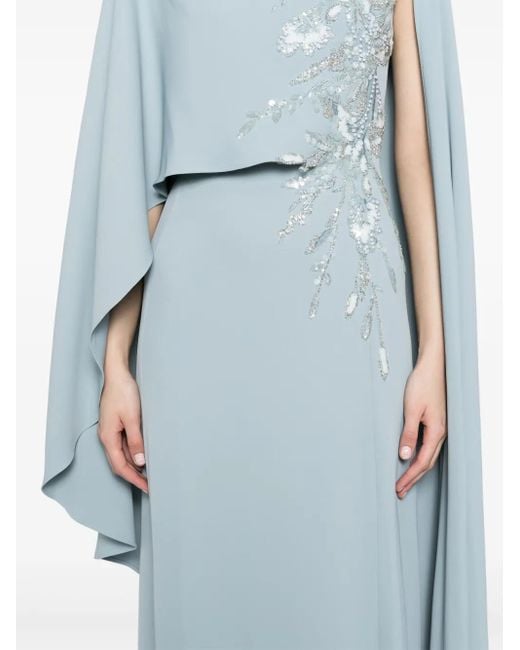 Saiid Kobeisy Blue Embellished Kaftan
