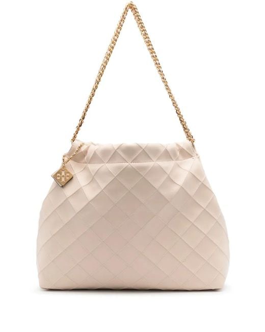 Borsa A Spalla di Tory Burch in Natural