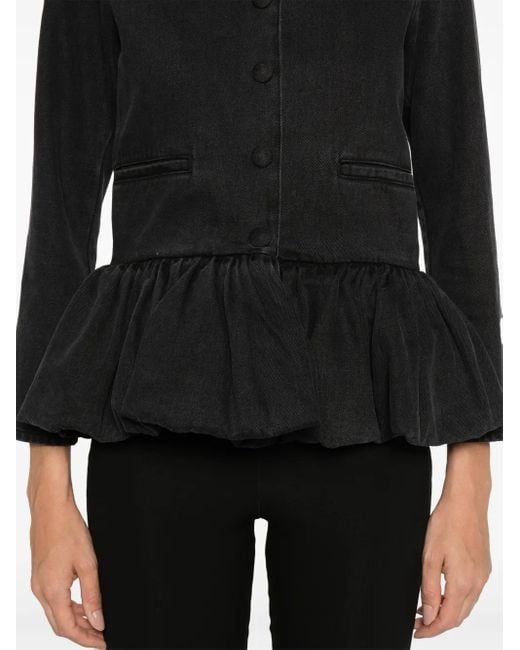 Chaqueta vaquera con peplum LIBEROWE de color Black