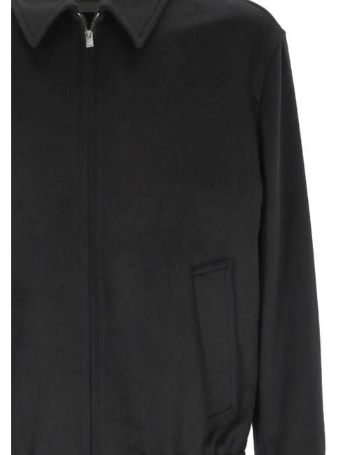 Lardini Black Zip-Fastening Jacket for men