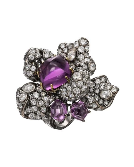 Anabela Chan Pink 18Kt Vermeil Amethyst Blossom Gemstone Ring