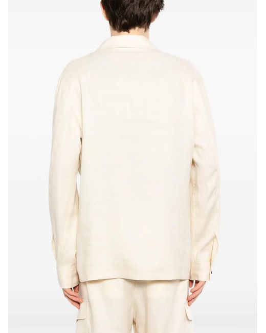 Tagliatore White Chest Flap Pockets Jacket for men