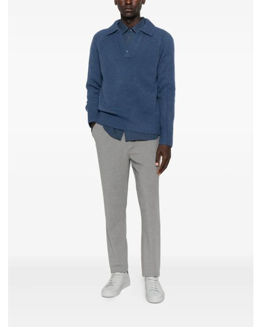 Les Deux Gray Drawstring-Waist Straight-Leg Trousers for men