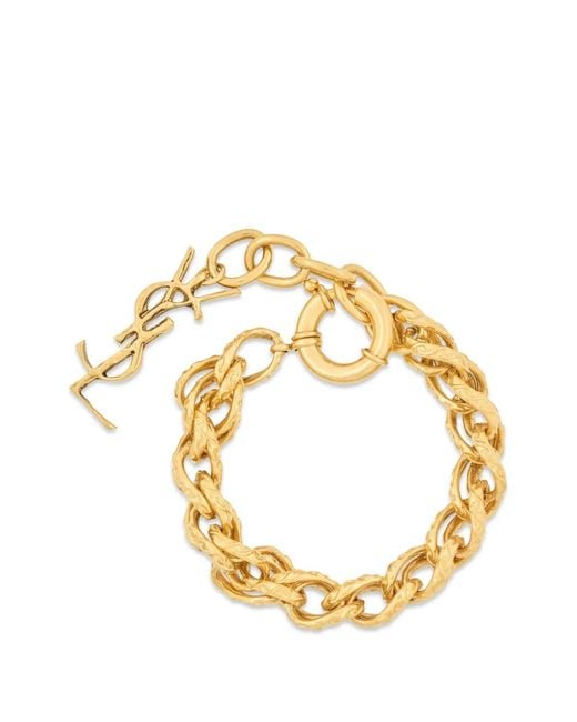 Saint Laurent Metallic Rope-Chain Bracelet