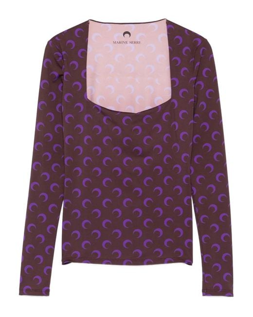 Top Con Stampa di MARINE SERRE in Purple