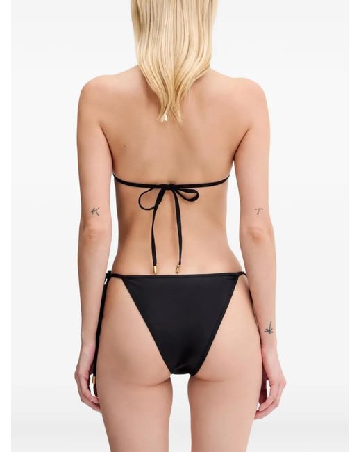 MARINE SERRE Natural Side-Tie Bikini Set
