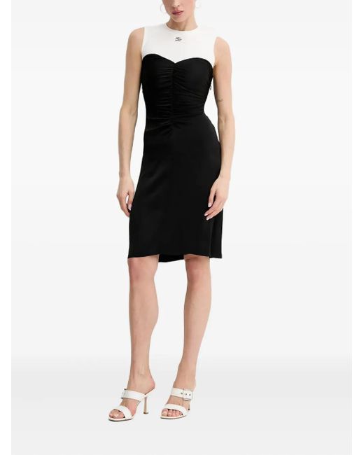 Karl Lagerfeld Black Ärmelloses Kleid mit Raffungen