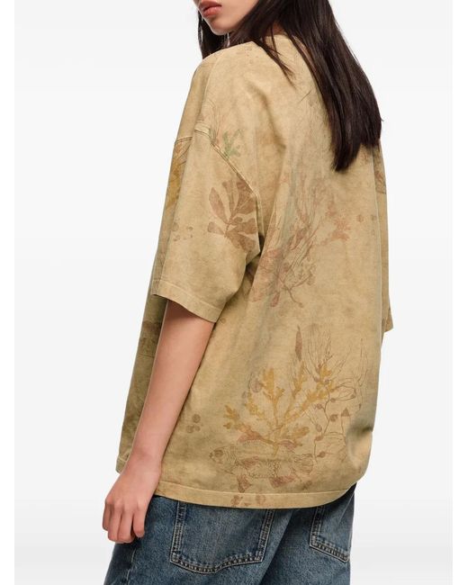 Bimba Y Lola Natural Underwater Faded Print T-Shirt