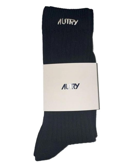 メンズ Autry エンブロイダリー 靴下 Blue