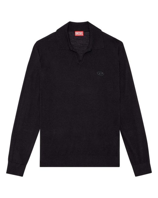 DIESEL Blue K-Glare Wool Polo Shirt for men