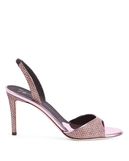Giuseppe Zanotti Pink Lilibeth 85mm Fabric Sandals