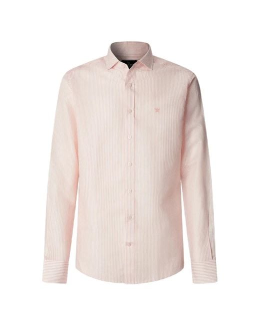 Hackett Pink Bengal-Stripe Tailored-Fit Shirt for men